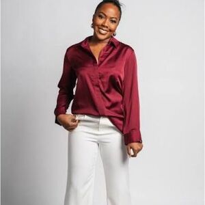 Chico's Deep Red Blouse